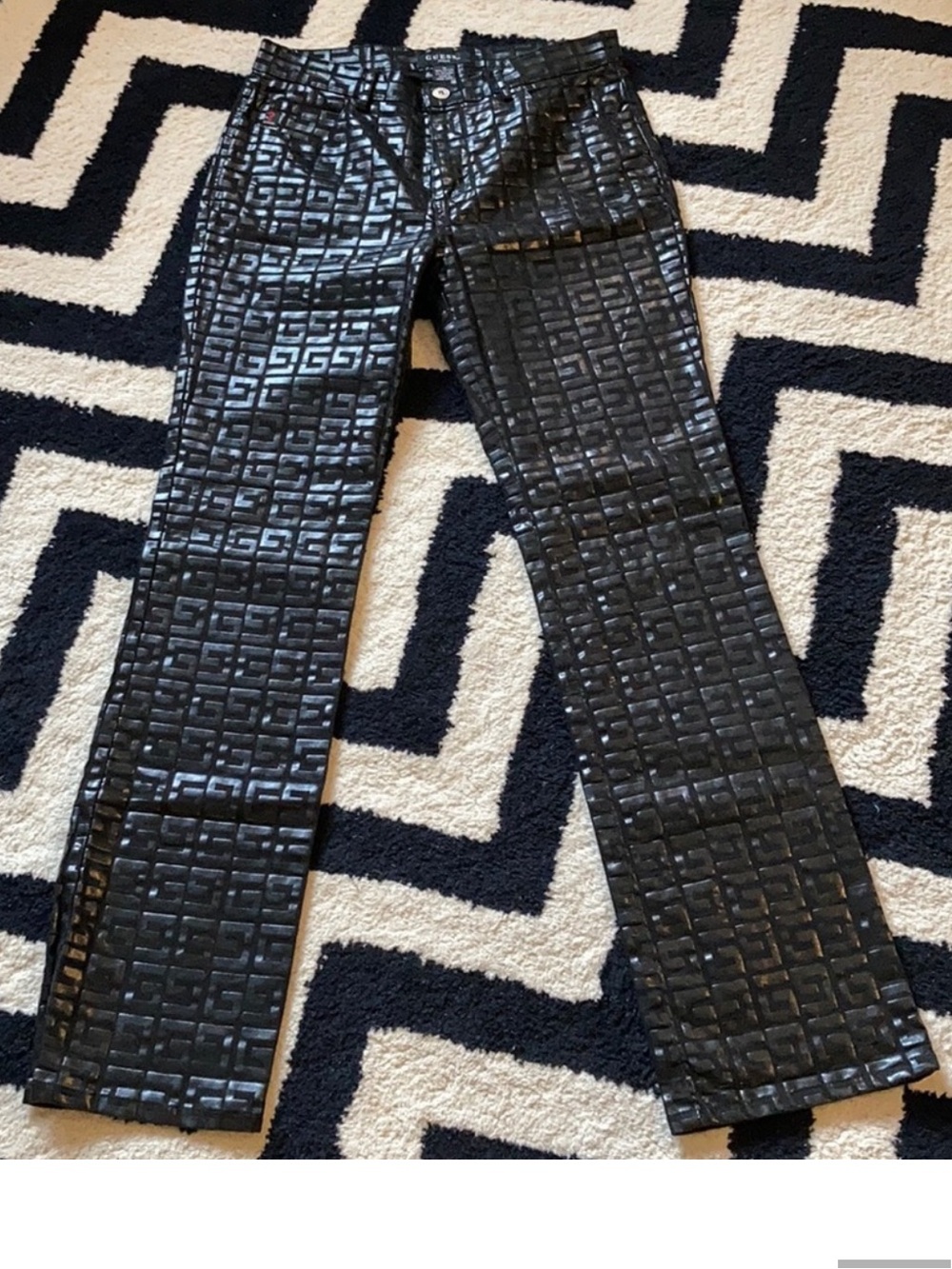 Guess jeans glamour vintage logo G coated pants